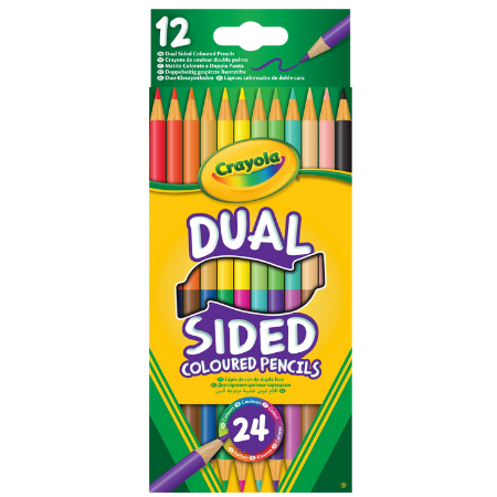Crayola Dual Sided Coloured Pencils - 12 pcs