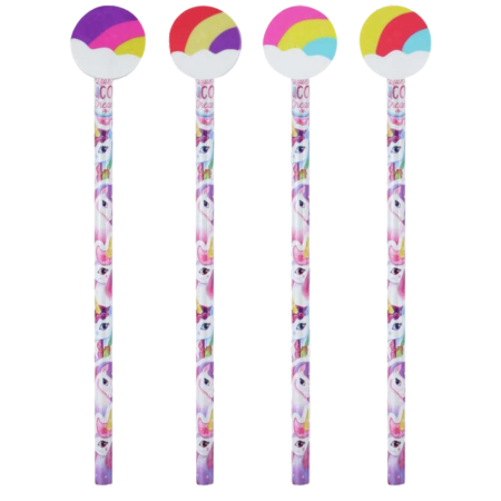 Fun Stationery Unicorn Pencil with Eraser Top