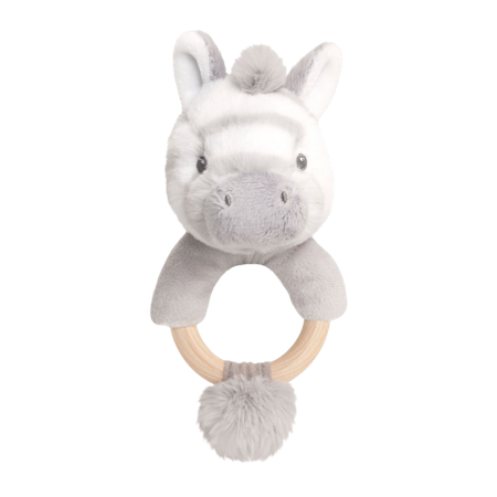 Keel Toys Keeleco Cuddle Zebra Ring Rattle - 14cm