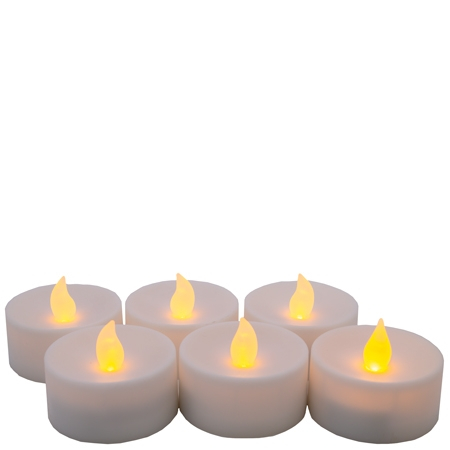 LED Battery operated tealight Mega 6 pcs