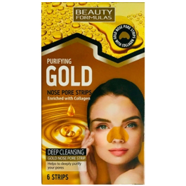 Beauty Formulas Gold Nose Strips - 6 pcs