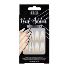 Ardell Nail Addict Nude Light Crystal Artificial Nails - 24 pcs