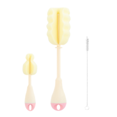 Kikka Boo Bottle Cleaning Pink Brush Set – 3 pcs